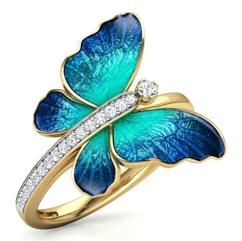 NWOT Butterfly ring size 6
